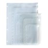 12PCS Convenient Clear PVC A5 A6 A7 Binder Pockets Clear Zipper Folders For 6-Ring Notebook Binder Files Reports Binder - Image 2