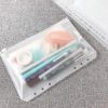 12PCS Convenient Clear PVC A5 A6 A7 Binder Pockets Clear Zipper Folders For 6-Ring Notebook Binder Files Reports Binder - Image 3