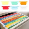 60 PCs File Folder Tabs Hanging File Folder Labels with Blank Inserts 2 Inches Plastic Tabs for Folders Quick Identification